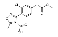 4-Isoxazolecarboxylic acid,3-[2-chloro-4-(2-methoxy-2-oxoethyl)phenyl]-5-methyl-结构式