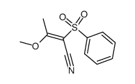 3-Methoxy-3-methyl-2-benzenesulfonylpropenenitrile结构式