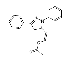 5-(cis-2-Acetoxyvinyl)-1,3-diphenyl-2-pyrazolin Structure
