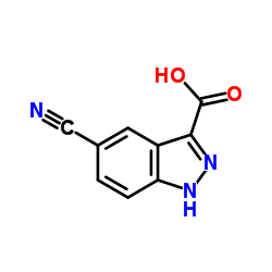 5-氰基吲唑-3-羧酸结构式