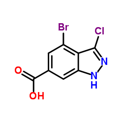 4-Bromo-3-chloro-1H-indazole-6-carboxylic acid Structure