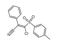 (Z)-3-Chloro-2-phenyl-3-(p-tolylsulfonyl)acrylonitrile结构式