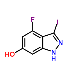4-氟-3-碘-1H-吲唑-6-醇结构式