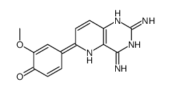 4-(2,4-diamino-5H-pyrido[3,2-d]pyrimidin-6-ylidene)-2-methoxycyclohexa-2,5-dien-1-one结构式