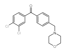 3,4-DICHLORO-4'-MORPHOLINOMETHYL BENZOPHENONE Structure