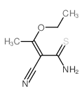 2-氰基-3-乙氧基-2-丁类硫代酰胺结构式