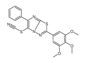 [6-phenyl-2-(3,4,5-trimethoxyphenyl)imidazo[2,1-b][1,3,4]thiadiazol-5-yl] thiocyanate结构式