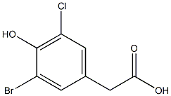 2-(3-bromo-5-chloro-4-hydroxyphenyl)acetic acid Structure
