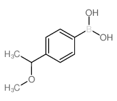 [4-(1-甲氧基乙基)苯基]硼酸结构式