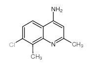 4-氨基-7-氯-2,8-二甲基喹啉结构式
