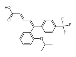 (2E,4Z)-5-(2-Isopropoxyphenyl)-5-[4-(trifluoromethyl)phenyl]-2,4-pentadienoic acid结构式