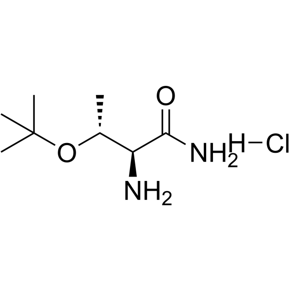O-叔丁基-L-苏氨酸酰胺盐酸盐结构式