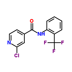 2-chloro-N-[2-(trifluoromethyl)phenyl]pyridine-4-carboxamide结构式