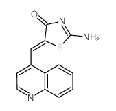 2-amino-5-(quinolin-4-ylmethylidene)-1,3-thiazol-4-one Structure