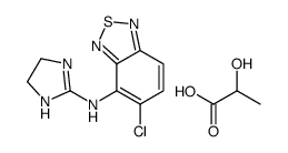 5-chloro-N-(4,5-dihydro-1H-imidazol-2-yl)-2,1,3-benzothiadiazol-4-amine,2-hydroxypropanoic acid Structure