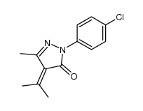 5-Methyl-4-(1-methylethylidene)-2-(4'-chlorophenyl)-2,4-dihydro-3H-pyrazol-3-one Structure
