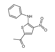 5-acetyl-2-phenylamino-3-nitrothiophene结构式