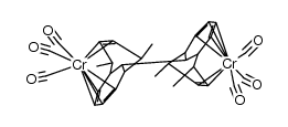 Hexacarbonyl-μ-2-5:8,9-η-2'-5':8',9'-η-11,11'-bi(7,10-dimethyl-bicyclo{4.4.1}undeca-2,4,8-trien-11-yl)dichrom Structure
