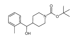 4-[(hydroxy)(o-tolyl)methyl]piperidine-1-carboxylic acid tert-butyl ester Structure