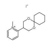 1-methyl-2-(1,5-dioxaspiro[5.5]undecan-3-yl)pyridin-1-ium iodide结构式
