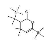 4,4-dimethyl-6-(trimethylsilyl)-3-(2-(trimethylsilyl)propan-2-yl)-3,4-dihydro-2H-pyran-2-one结构式