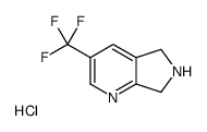 3-(三氟甲基)-5H,6H,7H-吡咯并[3,4-b]吡啶盐酸盐结构式