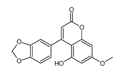 4-(1,3-benzodioxol-5-yl)-5-hydroxy-7-methoxychromen-2-one Structure