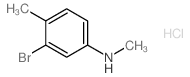 3-溴-N,4-二甲基苯胺盐酸盐结构式