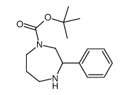 3-苯基-[1,4]二氮杂环庚烷-1-甲酸叔丁酯结构式