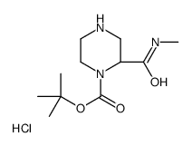 (R)-tert-Butyl 2-(methylcarbamoyl)piperazine-1-carboxylate hydrochloride Structure
