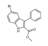methyl 5-bromo-3-phenyl-1H-indole-2-carboxylate Structure