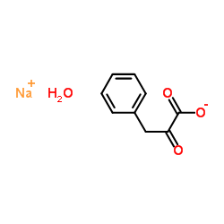 Phenylpyruvic acid sodium salt monohydrate structure