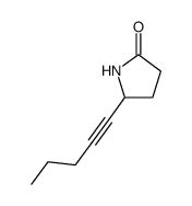 2-Pyrrolidinone, 5-(1-pentynyl)- (9CI)结构式