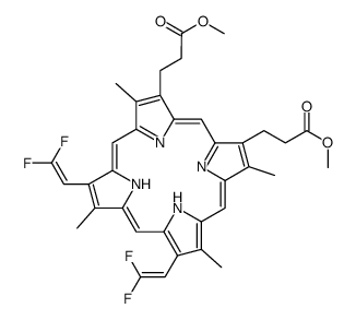 3(2),3(2),8(2),8(2)-tetrafluoroprotoporphyrin dimethyl ester Structure