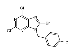 8-bromo-2,6-dichloro-9-[(4-chlorophenyl)methyl]-9H-purine Structure