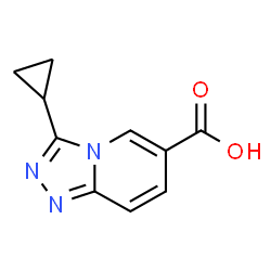 3-Cyclopropyl-[1,2,4]triazolo[4,3-a]pyridine-6-carboxylic acid结构式