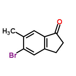 5-溴-6-甲基-2,3-二氢-1H-茚-1-酮结构式
