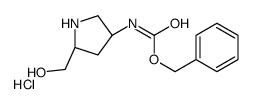 (2S,4S)-2-Hydroxymethyl-4-Cbz-aminopyrrolidine hydrochloride Structure