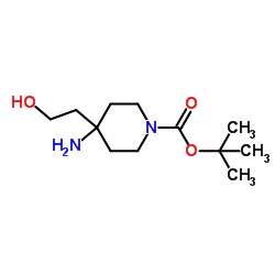 tert-butyl 4-amino-4-(2-hydroxyethyl)piperidine-1-carboxylate Structure