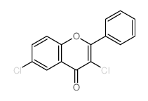 4H-1-Benzopyran-4-one,3,6-dichloro-2-phenyl-结构式