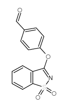 4-[(1,1-二氧化物-1,2-苯异噻唑-3-基)氧基]苯甲醛结构式