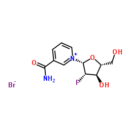 3-Carbamoyl-1-(2-deoxy-2-fluoro-β-D-arabinofuranosyl)pyridinium bromide Structure