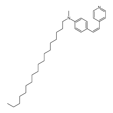 N-methyl-N-octadecyl-4-(2-pyridin-4-ylethenyl)aniline Structure