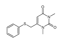 1,3-dimethyl-6-(phenylsulfanylmethyl)pyrimidine-2,4-dione Structure