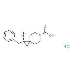 1-氨基-1-苄基-6-氮杂螺[2.5]辛烷-6-羧酸盐酸盐结构式