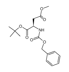 N-((phenylmethoxy)carbonyl)-D-aspartic acid, 1-(1,1-dimethylethyl) 4-methyl ester结构式