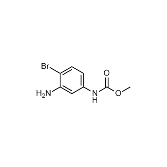 (3-氨基-4-溴苯基)氨基甲酸甲酯结构式