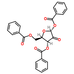 1,3,5-tri-O-benzoyl-2-oxo-α-D-erythro-pentofuranose structure