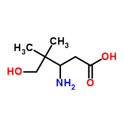 Pentanoicacid,3-amino-5-hydroxy-4,4-dimethyl- Structure