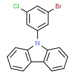9-(3-Bromo-5-chlorophenyl)-9H-carbazole结构式